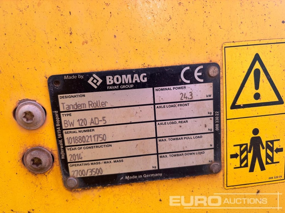 2014 Bomag BW120AD-5 - Valjak: slika 5 2014 Bomag BW120AD-5 - Valjak: slika 5