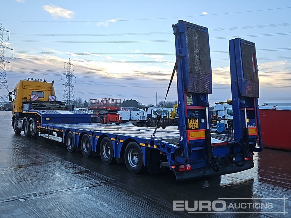 2017 Kassbohrer 4 Axle Extendable Stepframe Low Loader Trailer, 1 Rear Stear Axle, Out Riggers, Hydraulic Fliptoe Ramps - Niska poluprikolica za prevoz: slika 3 2017 Kassbohrer 4 Axle Extendable Stepframe Low Loader Trailer, 1 Rear Stear Axle, Out Riggers, Hydraulic Fliptoe Ramps - Niska poluprikolica za prevoz: slika 3