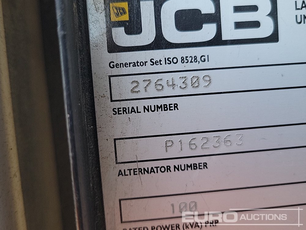Set generatora 2019 JCB G100RS: slika 36