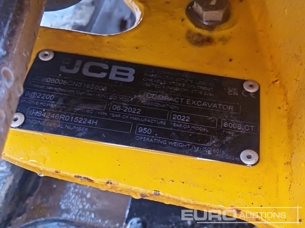 Mini bager 2022 JCB 8008CT: slika 36