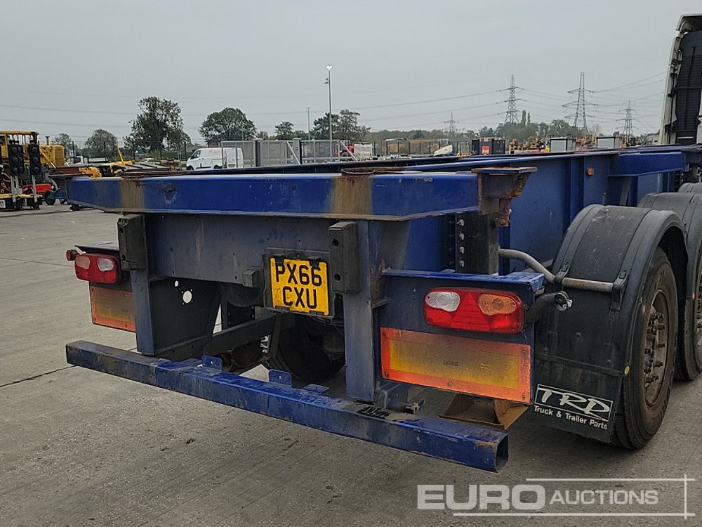 Plato poluprikolica Dennison Trailers 4 Axle 40' Skeleton Trailer, Front Lift Axle, Twist Locks: slika 17