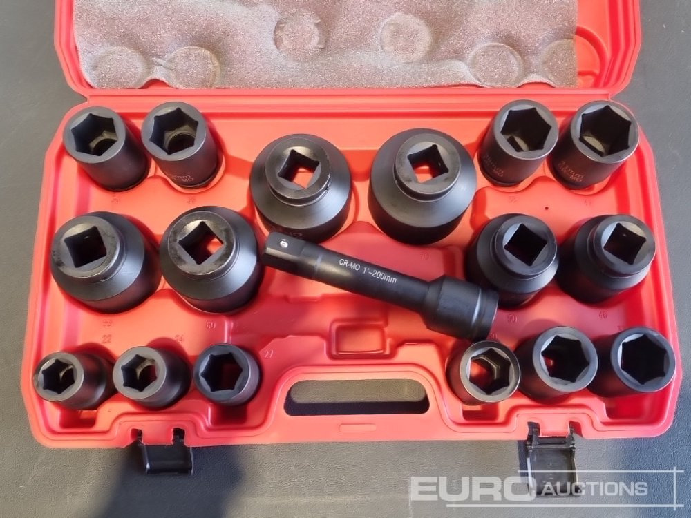 Unused 2025 Boss 1" 17pc Pneumatic Socket Set, 8" Extension Rod - Гаражна опрема: slika 5 Unused 2025 Boss 1" 17pc Pneumatic Socket Set, 8" Extension Rod - Гаражна опрема: slika 5