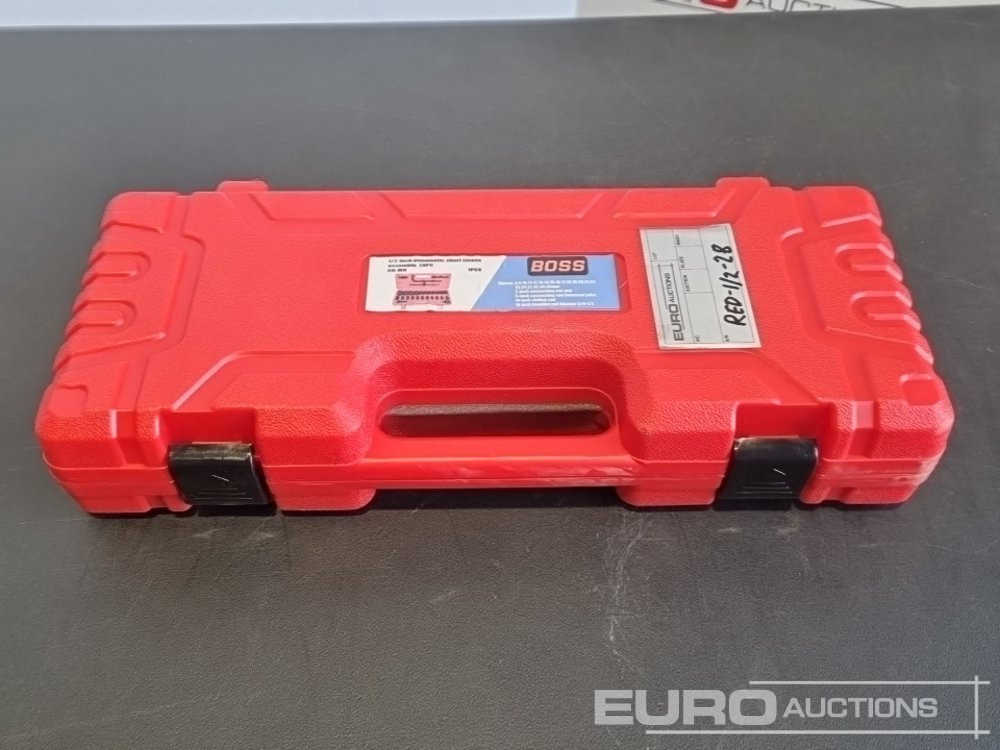 Unused 2025 Boss 1/2" 28pc Pneumatic Short Sleeve Socket Set, 3" Connecting Rod, 5" Connecting Rod Universal Joint, 10" Sliding Rod, 10" Bending Rod Adapter 3/4"-1/2" - Гаражна опрема: slika 2 Unused 2025 Boss 1/2" 28pc Pneumatic Short Sleeve Socket Set, 3" Connecting Rod, 5" Connecting Rod Universal Joint, 10" Sliding Rod, 10" Bending Rod Adapter 3/4"-1/2" - Гаражна опрема: slika 2