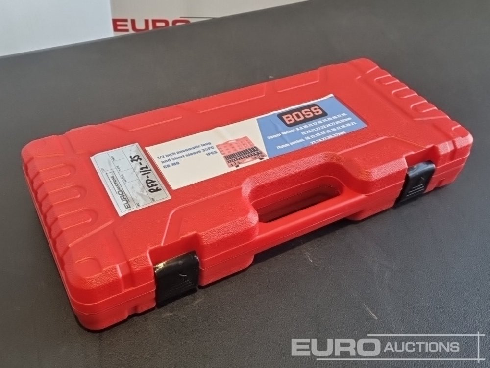 Unused 2025 Boss 1/2" 35pc Pneumatic Long & Short Sleeve Socket Set - Гаражна опрема: slika 1 Unused 2025 Boss 1/2" 35pc Pneumatic Long & Short Sleeve Socket Set - Гаражна опрема: slika 1