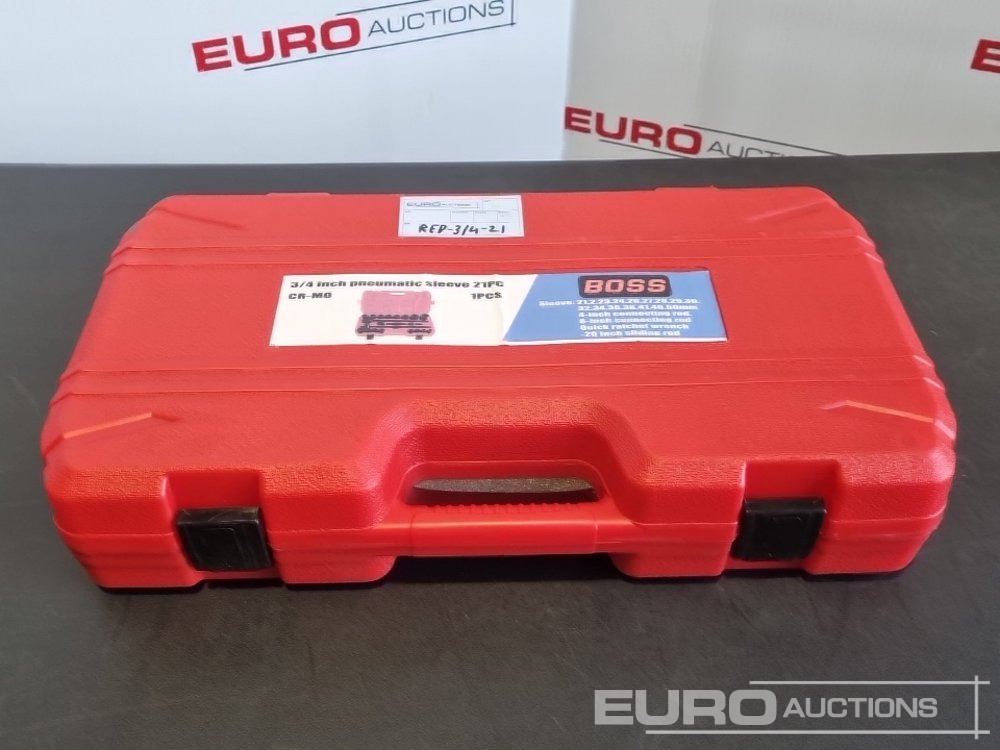 Unused 2025 Boss 3/4" 21pc Heavy Duty Pneumatic Socket Set, 4" Connecting Rod, 8" Connecting Rod, Quick Ratchet Wrench, 20" Sliding Rod - Гаражна опрема: slika 2 Unused 2025 Boss 3/4" 21pc Heavy Duty Pneumatic Socket Set, 4" Connecting Rod, 8" Connecting Rod, Quick Ratchet Wrench, 20" Sliding Rod - Гаражна опрема: slika 2