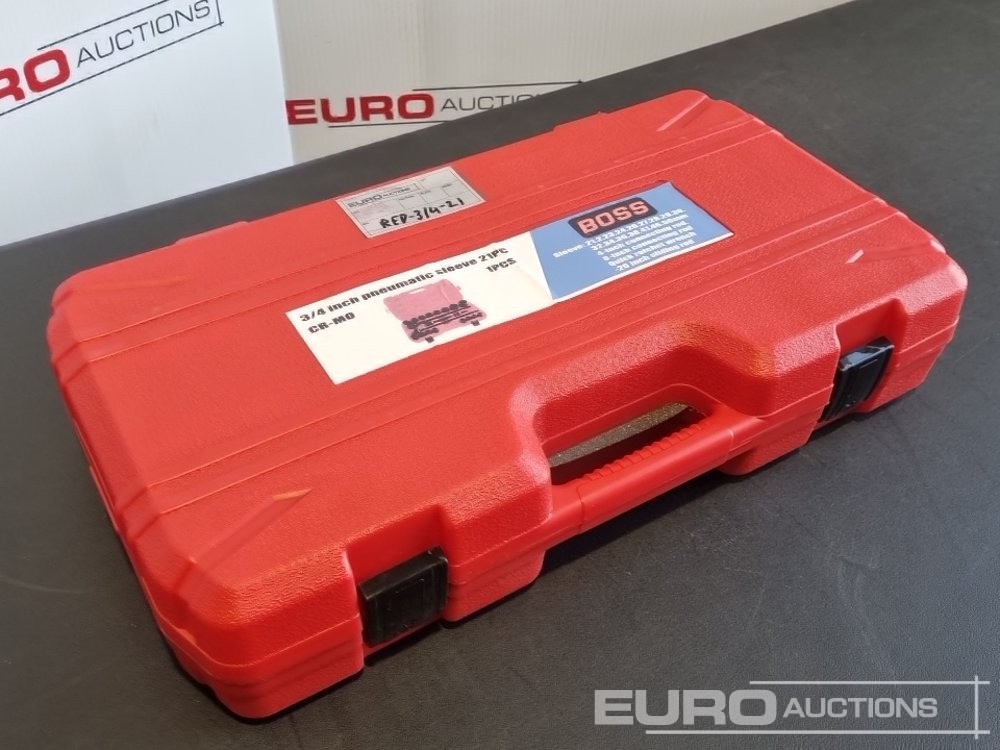 Unused 2025 Boss 3/4" 21pc Heavy Duty Pneumatic Socket Set, 4" Connecting Rod, 8" Connecting Rod, Quick Ratchet Wrench, 20" Sliding Rod - Гаражна опрема: slika 1 Unused 2025 Boss 3/4" 21pc Heavy Duty Pneumatic Socket Set, 4" Connecting Rod, 8" Connecting Rod, Quick Ratchet Wrench, 20" Sliding Rod - Гаражна опрема: slika 1