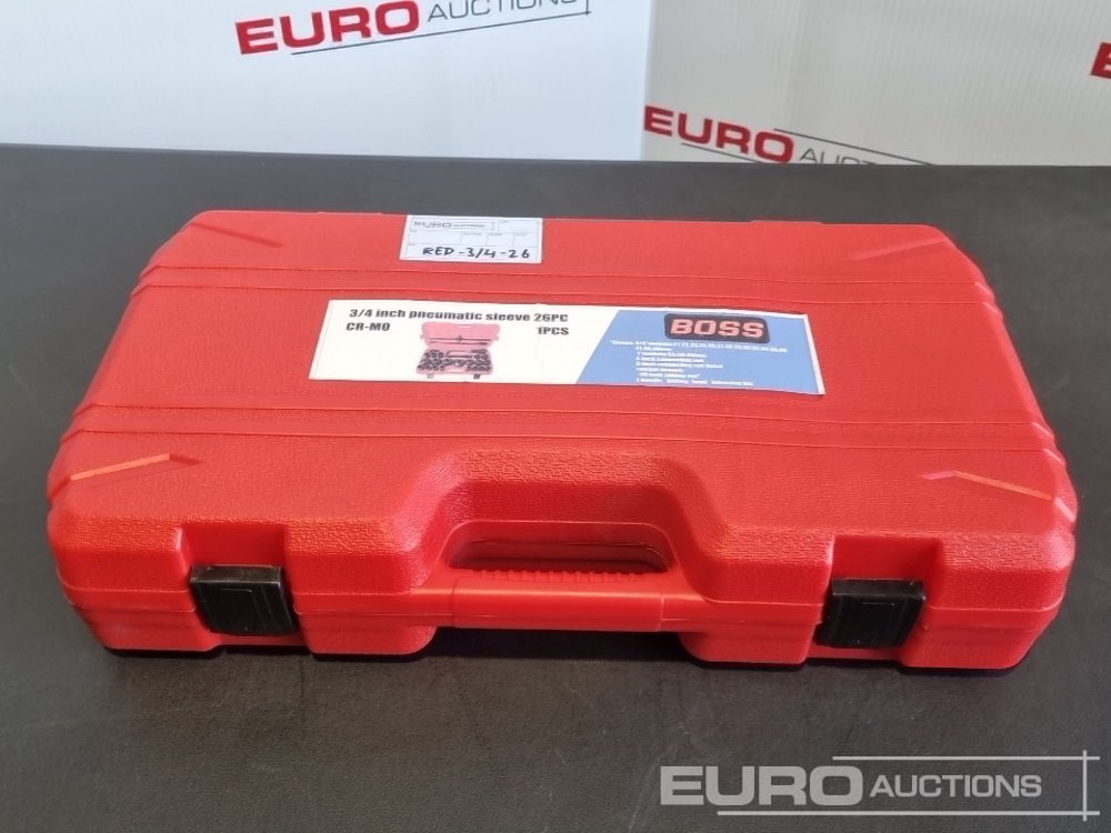 Unused 2025 Boss 3/4" 26pc Heavy Duty Pneumatic Socket Set, 4" Connecting Rod, 8" Connecting Rod Quick Ratchet Wrench, 20" Sliding Road, L Handle Sliding Head Extension Bar - Гаражна опрема: slika 2 Unused 2025 Boss 3/4" 26pc Heavy Duty Pneumatic Socket Set, 4" Connecting Rod, 8" Connecting Rod Quick Ratchet Wrench, 20" Sliding Road, L Handle Sliding Head Extension Bar - Гаражна опрема: slika 2