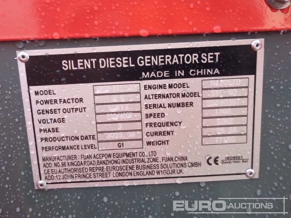 Set generatora Unused 2025 Kawakenki KK60-111-SSS: slika 30 Set generatora Unused 2025 Kawakenki KK60-111-SSS: slika 30