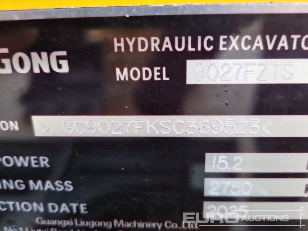 Mini bager Unused 2025 LiuGong 9027FZTS: slika 45
