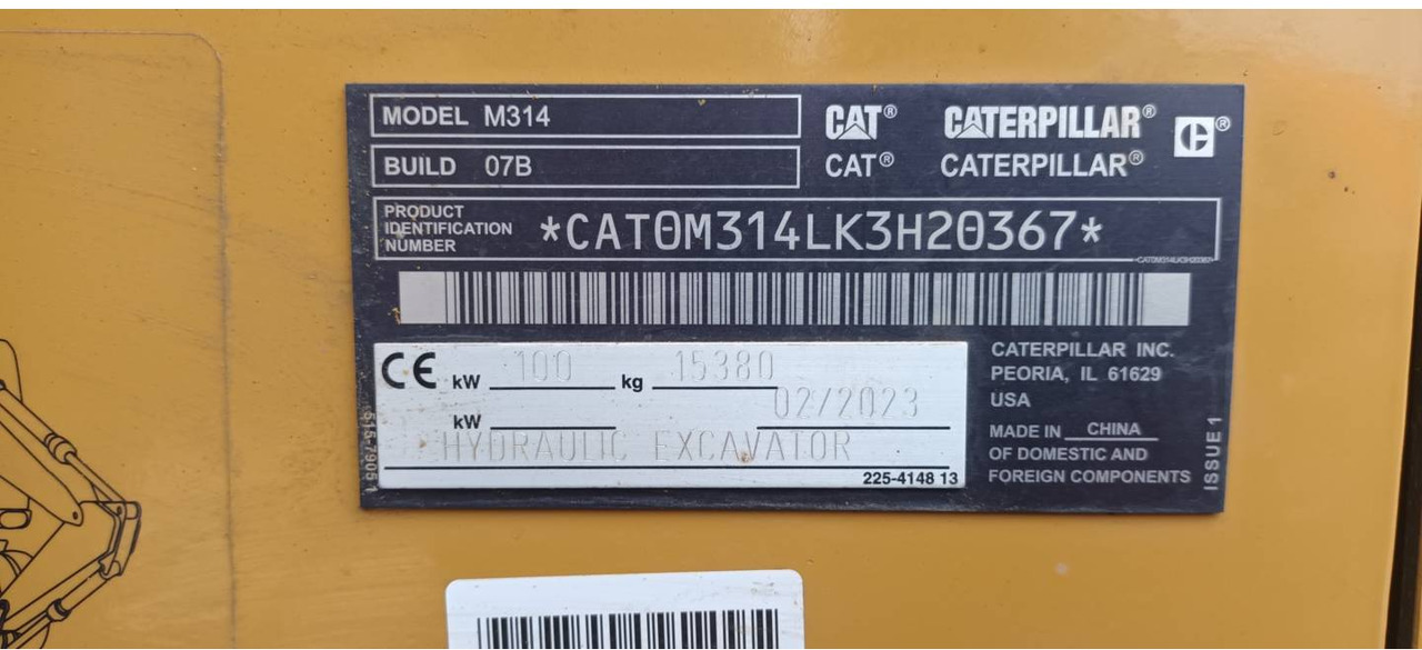 Bager točkaš CAT M314: slika 6