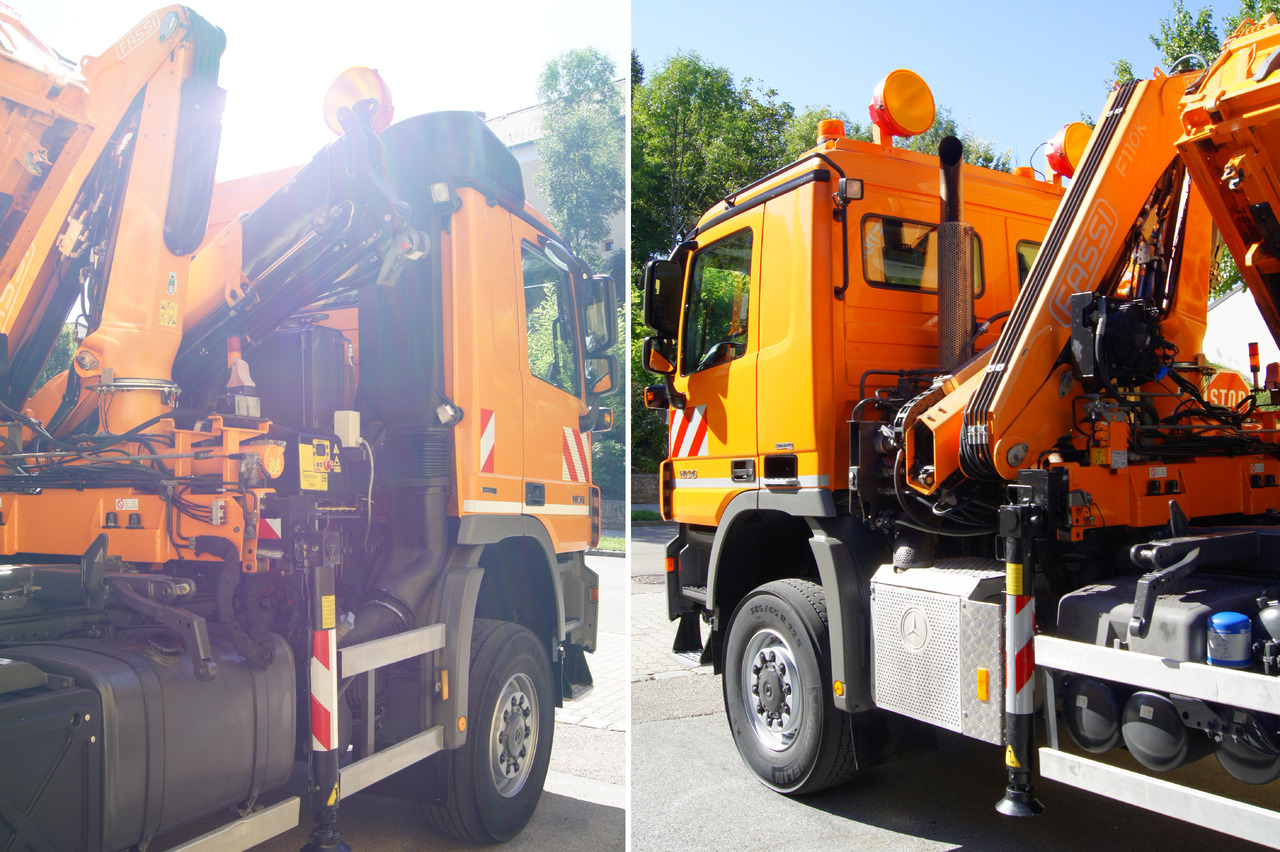 MERCEDES-BENZ ACTROS 1836 /4x4/TÜV/FASSI 110/MEILLER/Winterdienst/Wechselsystem - Istovarivač, Kamion sa dizalicom: slika 5 MERCEDES-BENZ ACTROS 1836 /4x4/TÜV/FASSI 110/MEILLER/Winterdienst/Wechselsystem - Istovarivač, Kamion sa dizalicom: slika 5