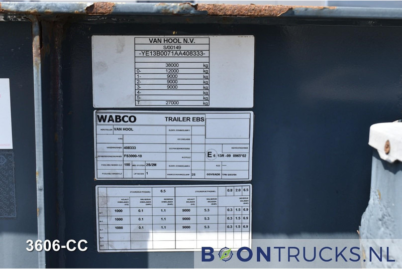 Poluprikolica za prevoz kontejnera/ Poluprikolica sa promenjivim sandukom Van Hool 3B0071 € 11500 STACK PRICE | 20-30ft * ADR: FL, AT, OX * 3840 KG * LIFT AXLE: slika 12 Poluprikolica za prevoz kontejnera/ Poluprikolica sa promenjivim sandukom Van Hool 3B0071 € 11500 STACK PRICE | 20-30ft * ADR: FL, AT, OX * 3840 KG * LIFT AXLE: slika 12