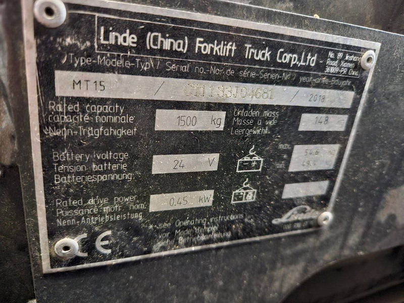 Linde MT15 - Kolica za palete: slika 4 Linde MT15 - Kolica za palete: slika 4