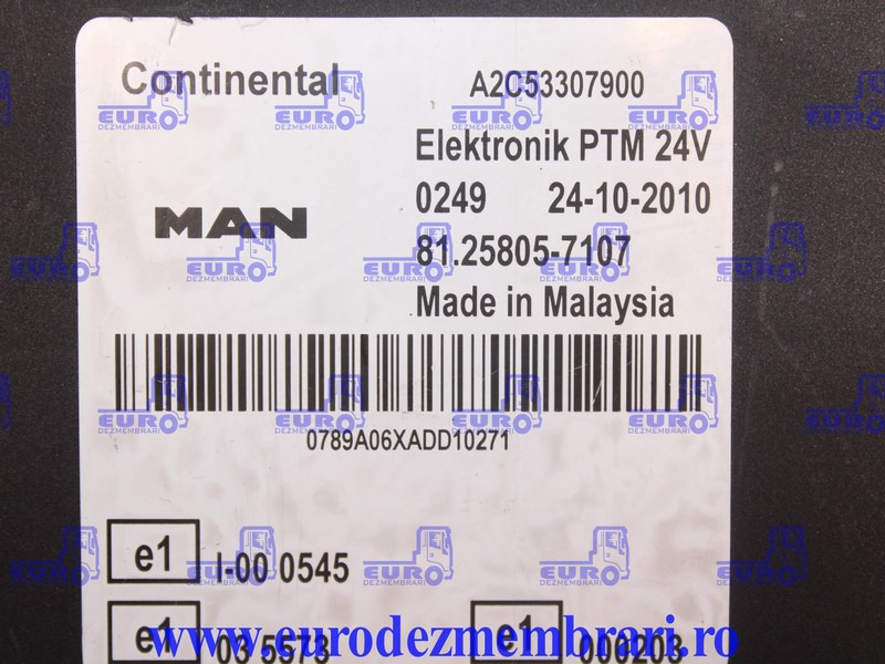 CALCULATOR PTM MAN TGX 81.25805.7107, 81.25805.7101 - Upravljačka jedinica za Kamion: slika 3 CALCULATOR PTM MAN TGX 81.25805.7107, 81.25805.7101 - Upravljačka jedinica za Kamion: slika 3