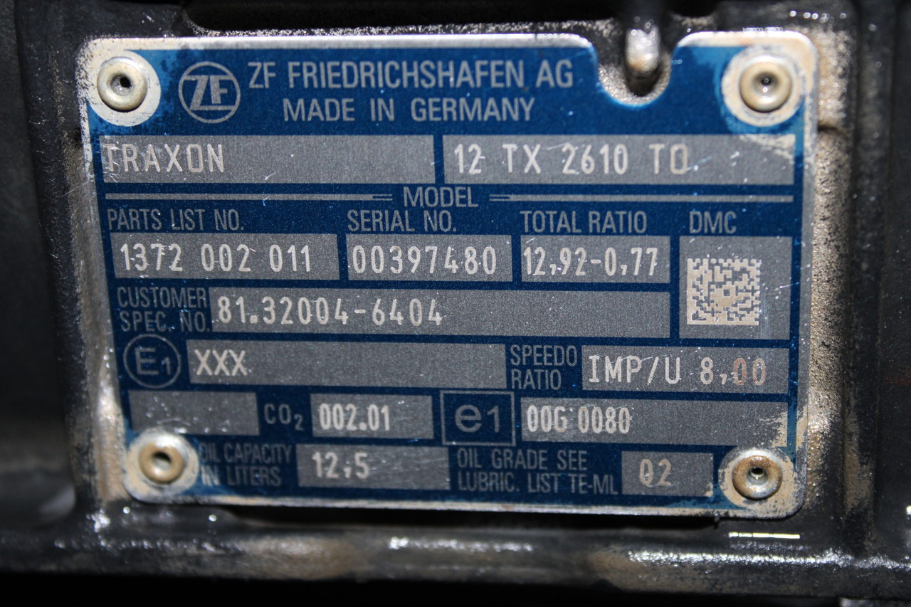 CUTIE DE VITEZE MAN TGS 8*4 TRAXON 12 TX 2610 TO 81.32004.6404 R12.92-0.77 AUTOMATA FATA RETARDER - Menjač za Kamion: slika 5 CUTIE DE VITEZE MAN TGS 8*4 TRAXON 12 TX 2610 TO 81.32004.6404 R12.92-0.77 AUTOMATA FATA RETARDER - Menjač za Kamion: slika 5