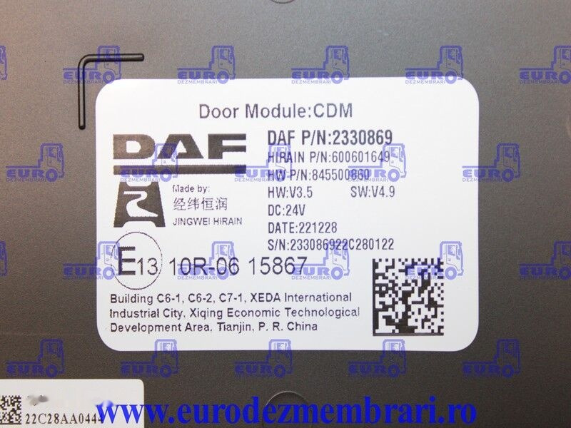 DAF CDM XF 2330869 - Upravljačka jedinica za Kamion: slika 2 DAF CDM XF 2330869 - Upravljačka jedinica za Kamion: slika 2