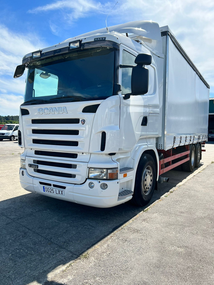 CAMION SCANIA 380 CON CARRETILLA MOFFET M4 - Kamion sa ceradom: slika 1 CAMION SCANIA 380 CON CARRETILLA MOFFET M4 - Kamion sa ceradom: slika 1