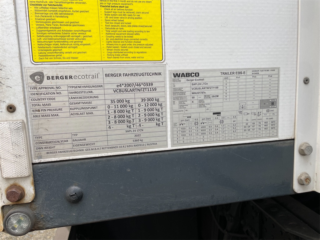 Poluprikolica sa ceradom Berger SAPL24 Edscha (2022): slika 17