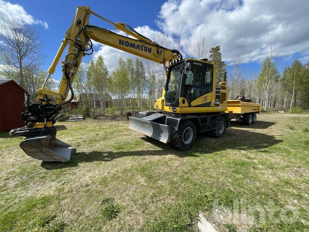Komatsu PW 148 med vagn - Bager točkaš: slika 2 Komatsu PW 148 med vagn - Bager točkaš: slika 2