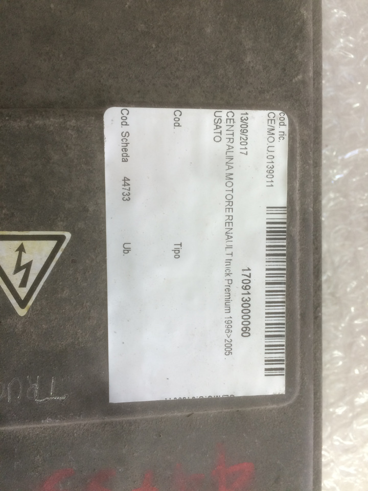 CENTRALINA MOTORE EDC - RENAULT PREMIUM - RIF. RENAULT 5010412381A - RIF. BOSCH 0281010464 - Upravljačka jedinica: slika 3 CENTRALINA MOTORE EDC - RENAULT PREMIUM - RIF. RENAULT 5010412381A - RIF. BOSCH 0281010464 - Upravljačka jedinica: slika 3