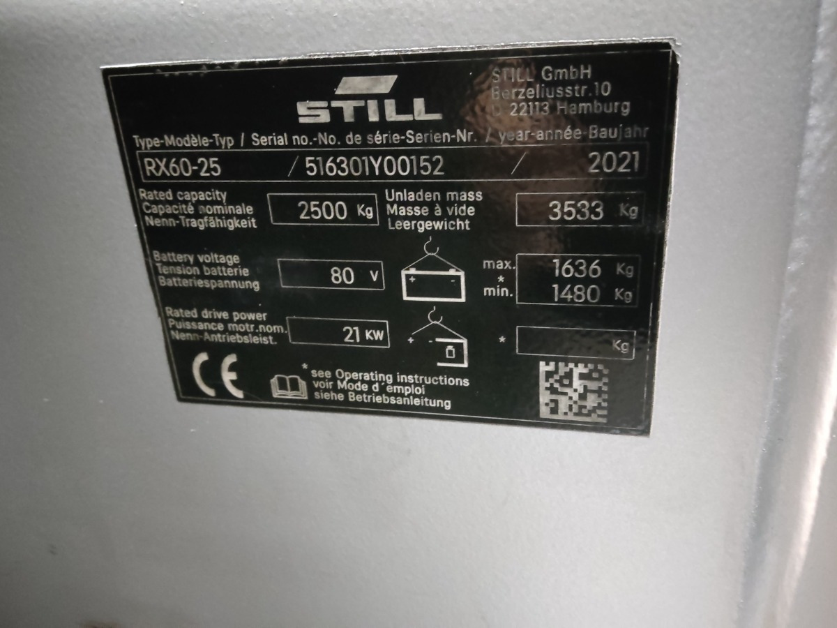 Električni viljuškar Still RX60-25: slika 7 Električni viljuškar Still RX60-25: slika 7