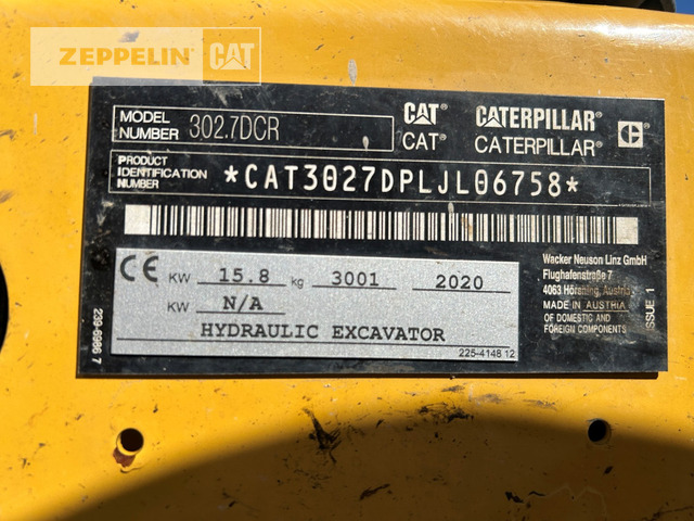 Cat 302.7D - Mini bager: slika 5 Cat 302.7D - Mini bager: slika 5