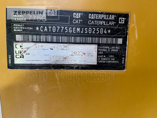 Cat 775G - Kiper sa krutom šasijom/ Kiper za kamen: slika 2 Cat 775G - Kiper sa krutom šasijom/ Kiper za kamen: slika 2