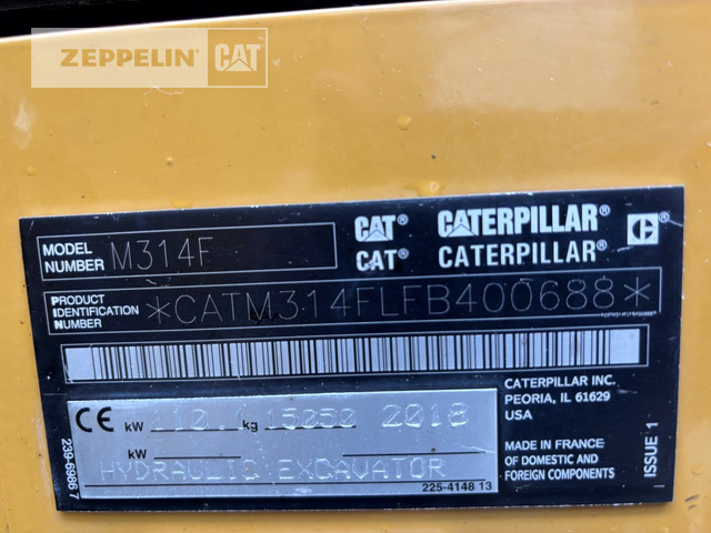 Cat M314F - Bager točkaš: slika 2 Cat M314F - Bager točkaš: slika 2