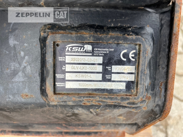 KSW Maschinenbau GmbH GLV1000 MS01 - Kašika za bager: slika 3 KSW Maschinenbau GmbH GLV1000 MS01 - Kašika za bager: slika 3