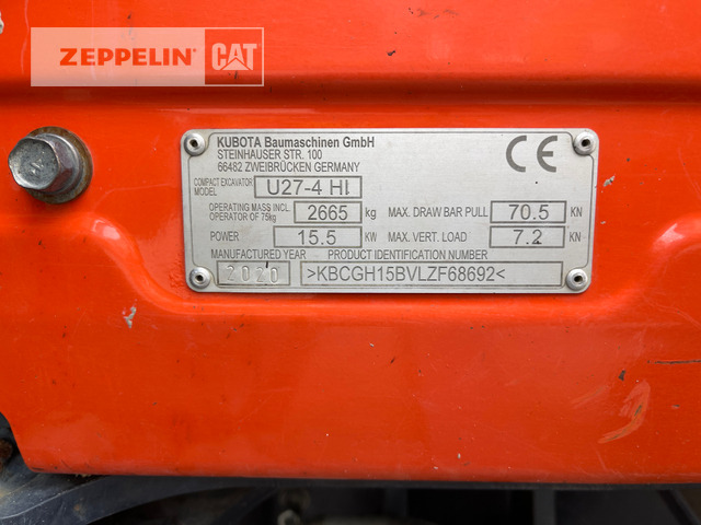 Mini bager Kubota U27-4: slika 18